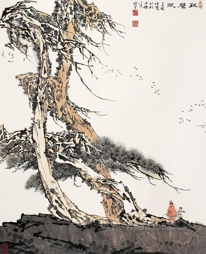 Fangzeng figures sous les arbres Peintures à l'huile